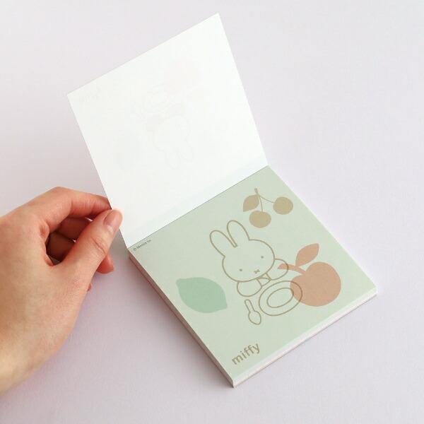 ミッフィー miffy メモパッド・スクエア (fruits) 文具 日本製 商品画像4：キャラグッズPERFECT WORLD TOKYO