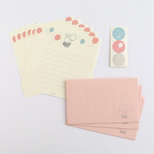 ミッフィー miffy レターセット (balloon) 文具 日本製 商品画像2：キャラグッズPERFECT WORLD TOKYO
