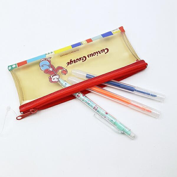 おさるのジョージ PVCペンポーチ (カラフル) 文具 日本製 商品画像3：キャラグッズPERFECT WORLD TOKYO