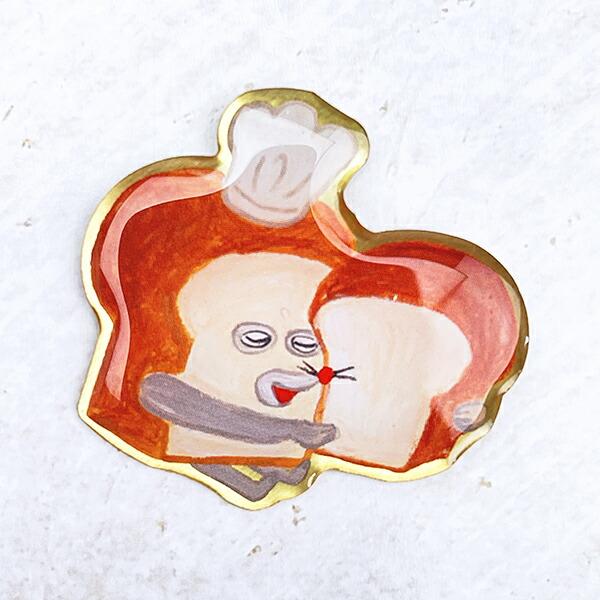 パンどろぼう ピンバッジ (すりすり) バッチ 商品画像2：キャラグッズPERFECT WORLD TOKYO