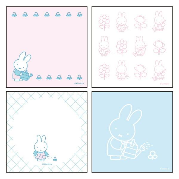 ミッフィー miffy メモパッド・スクエア (flower) ピンク 文具 日本製 商品画像2：キャラグッズPERFECT WORLD TOKYO