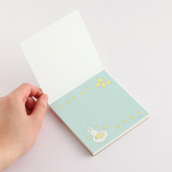 ミッフィー miffy メモパッド・スクエア (star) グリーン 文具 日本製 商品画像4：キャラグッズPERFECT WORLD TOKYO