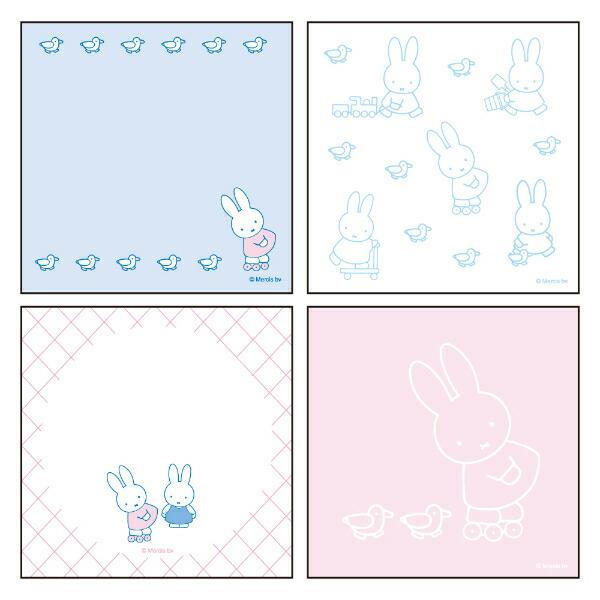 ミッフィー miffy メモパッド・スクエア (friends) ブルー 文具 日本製 商品画像2：キャラグッズPERFECT WORLD TOKYO