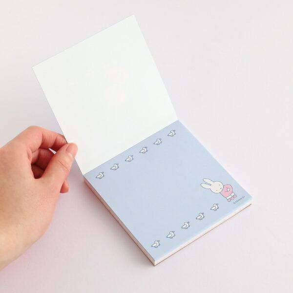 ミッフィー miffy メモパッド・スクエア (friends) ブルー 文具 日本製 商品画像4：キャラグッズPERFECT WORLD TOKYO