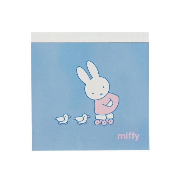 ミッフィー miffy メモパッド・スクエア (friends) ブルー 文具 日本製