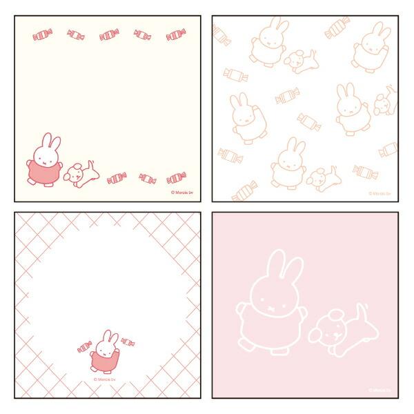 ミッフィー miffy メモパッド・スクエア (dance) ホワイト 文具 日本製 商品画像2：キャラグッズPERFECT WORLD TOKYO