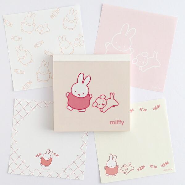 ミッフィー miffy メモパッド・スクエア (dance) ホワイト 文具 日本製 商品画像5：キャラグッズPERFECT WORLD TOKYO