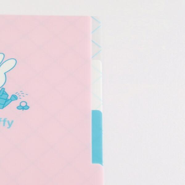 ミッフィー miffy A5ポケットクリアファイル (flower) ピンク 文具 日本製 商品画像3：キャラグッズPERFECT WORLD TOKYO