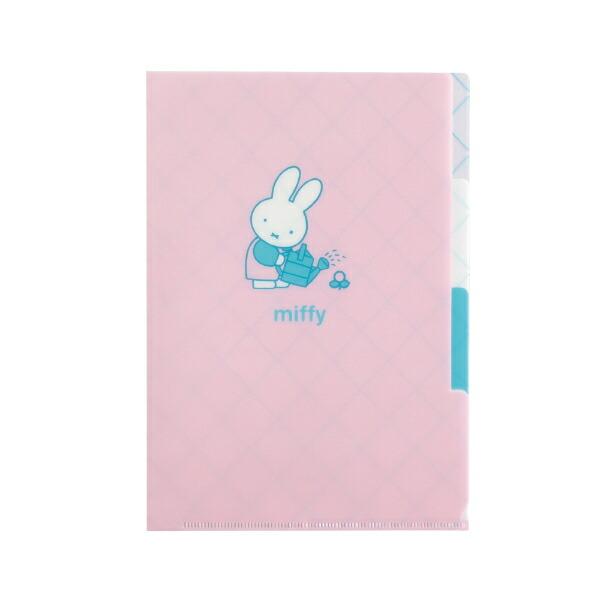 ミッフィー miffy A5ポケットクリアファイル (flower) ピンク 文具 日本製