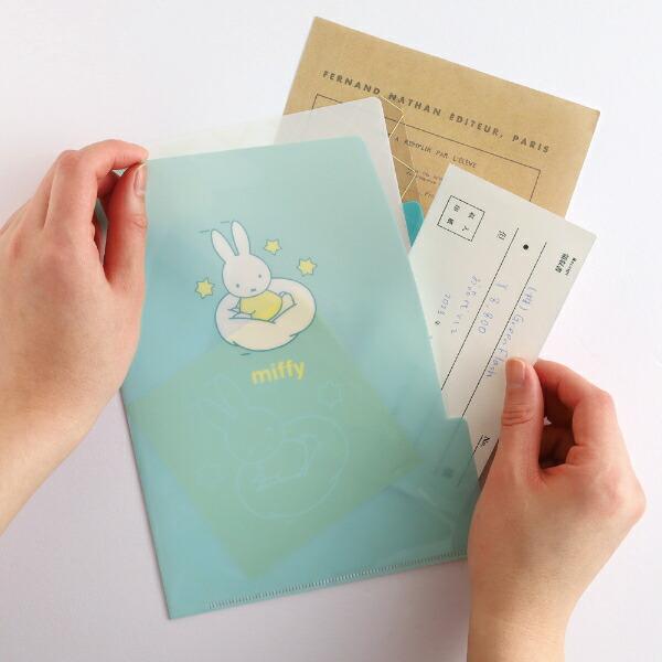 ミッフィー miffy A5ポケットクリアファイル (star) グリーン 文具 日本製 商品画像5：キャラグッズPERFECT WORLD TOKYO