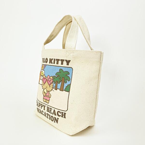 サンリオ ハローキティ 日焼け キティ ミニランチバッグ アイボリー Sanrio 商品画像3：キャラグッズPERFECT WORLD TOKYO
