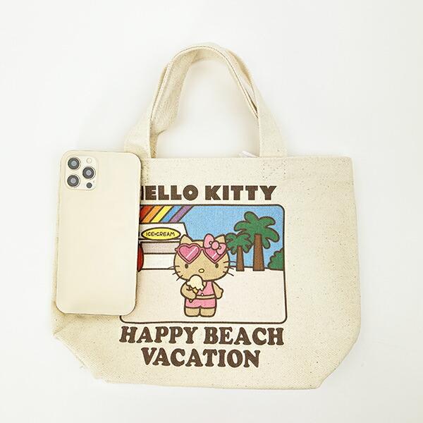 サンリオ ハローキティ 日焼け キティ ミニランチバッグ アイボリー Sanrio 商品画像6：キャラグッズPERFECT WORLD TOKYO