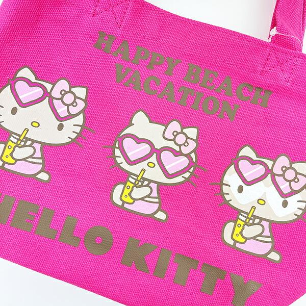 サンリオ ハローキティ 日焼け キティ ミニランチバッグ ピンク Sanrio 商品画像2：キャラグッズPERFECT WORLD TOKYO