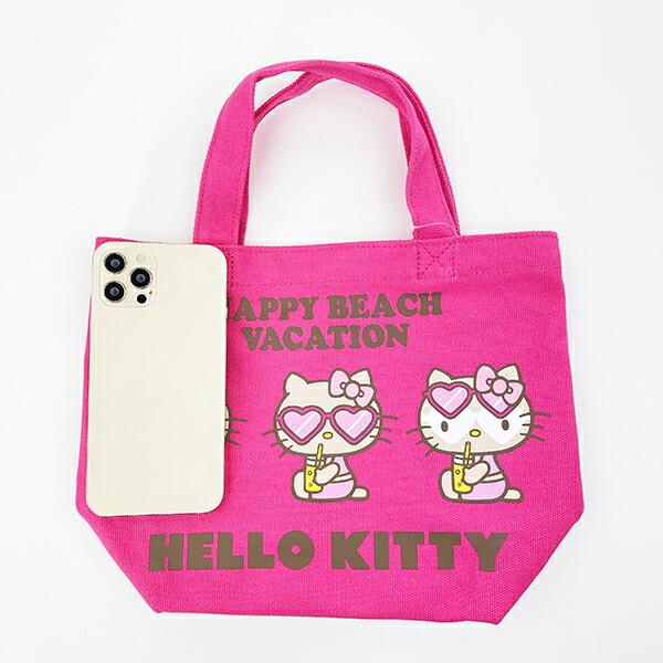 サンリオ ハローキティ 日焼け キティ ミニランチバッグ ピンク Sanrio 商品画像6：キャラグッズPERFECT WORLD TOKYO