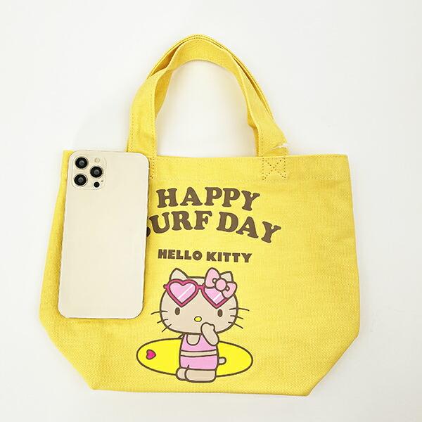サンリオ ハローキティ 日焼け キティ ミニランチバッグ イエロー Sanrio 商品画像6：キャラグッズPERFECT WORLD TOKYO