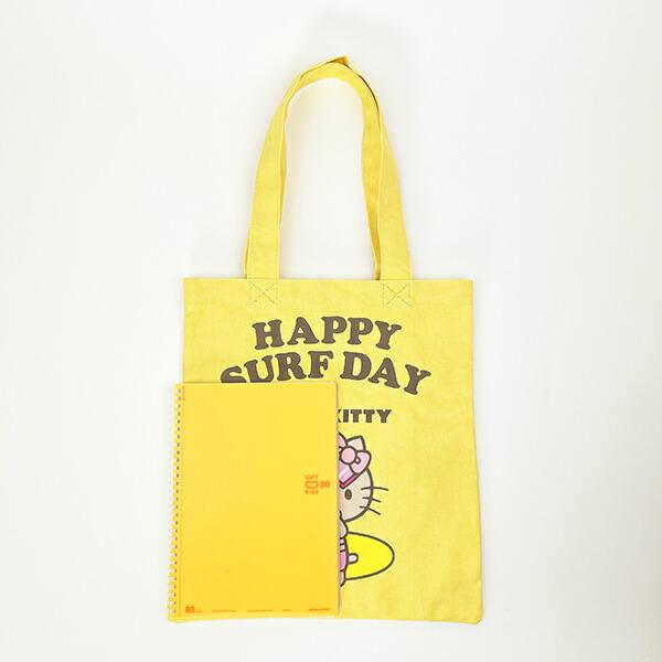 サンリオ ハローキティ 日焼け キティ A4トートバッグ イエロー Sanrio 商品画像3：キャラグッズPERFECT WORLD TOKYO
