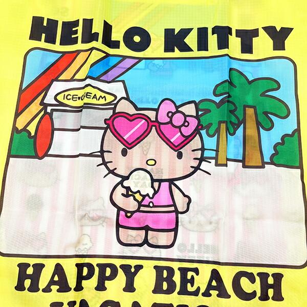 サンリオ ハローキティ 日焼け キティ エコバッグ(M) イエロー Sanrio 商品画像2：キャラグッズPERFECT WORLD TOKYO