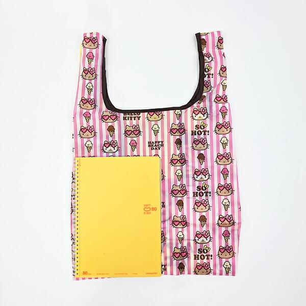 サンリオ ハローキティ 日焼け キティ エコバッグ(M) イエロー Sanrio 商品画像4：キャラグッズPERFECT WORLD TOKYO