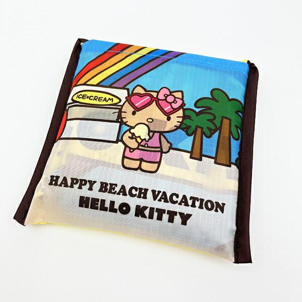 サンリオ ハローキティ 日焼け キティ エコバッグ(M) イエロー Sanrio 商品画像6：キャラグッズPERFECT WORLD TOKYO