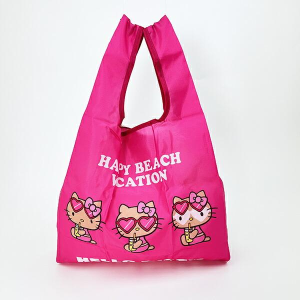 サンリオ ハローキティ 日焼け キティ エコバッグ(M) ピンク Sanrio 商品画像5：キャラグッズPERFECT WORLD TOKYO
