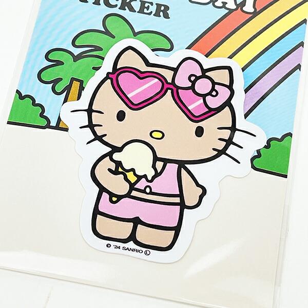 サンリオ ハローキティ 日焼け キティ ステッカー アイス 文具 日本製 Sanrio 商品画像2：キャラグッズPERFECT WORLD TOKYO