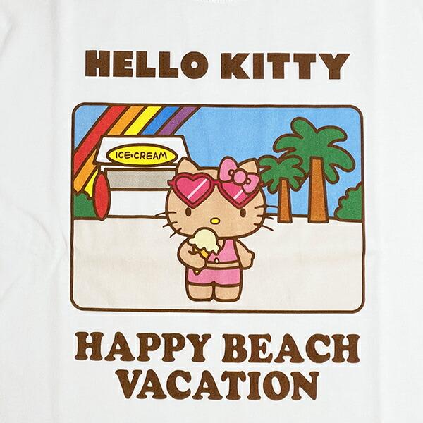 サンリオ ハローキティ 日焼け キティ 半袖Tシャツ(XL) アイス アパレル Sanrio 商品画像2：キャラグッズPERFECT WORLD TOKYO