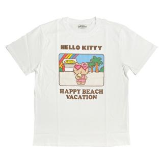 サンリオ ハローキティ 日焼け キティ 半袖Tシャツ(XL) アイス