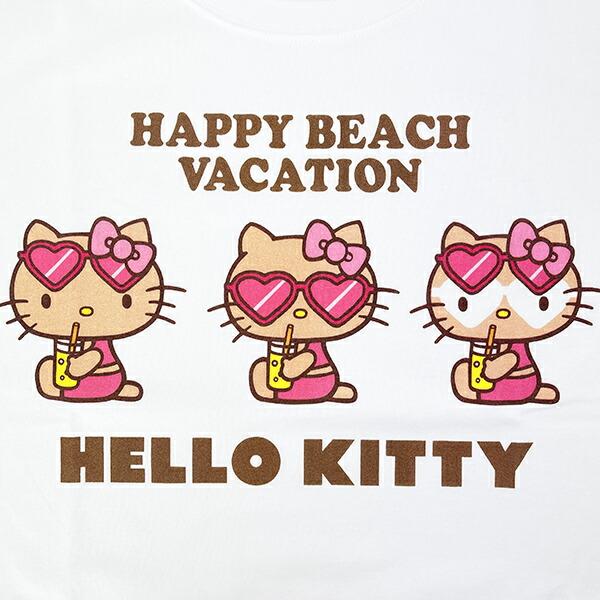 サンリオ ハローキティ 日焼け キティ 半袖Tシャツ(L) ジュース アパレル Sanrio 商品画像2：キャラグッズPERFECT WORLD TOKYO