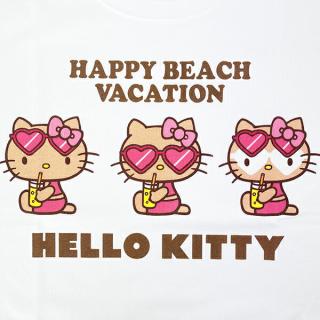 サンリオ ハローキティ 日焼け キティ 半袖Tシャツ(L) ジュース