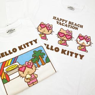 超激レア サンリオ 日焼けキティ Tシャツ ショッパー メモ レトロ サンリオ ハローキティ 日焼け キティ 半袖Tシャツ(L) ジュース