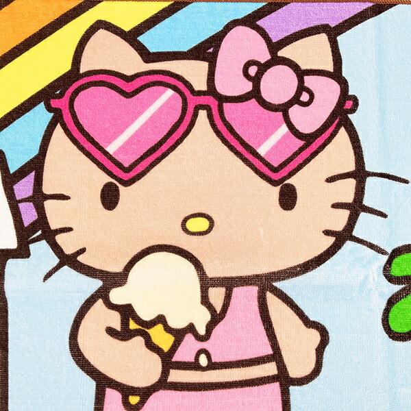 サンリオ ハローキティ 日焼け キティ フェイスタオル アイス Sanrio 商品画像2：キャラグッズPERFECT WORLD TOKYO