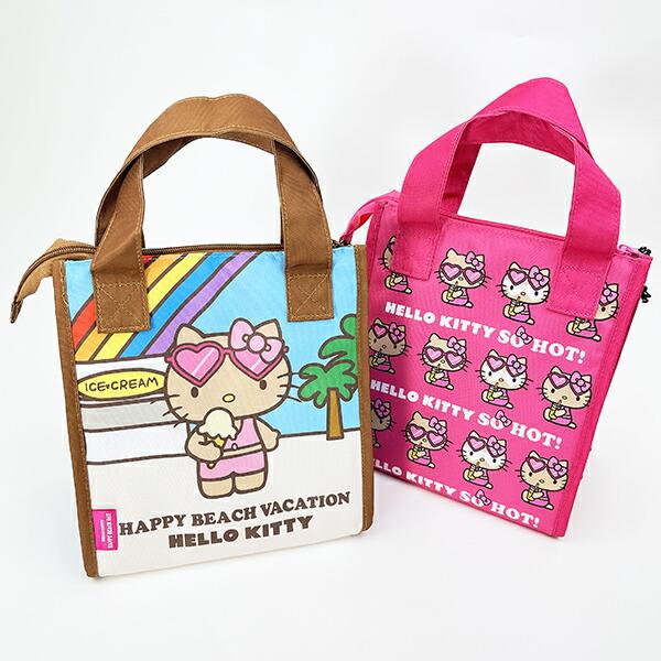サンリオ ハローキティ 日焼け キティ 三角マチ保冷バッグ アイス ランチ Sanrio 商品画像7：キャラグッズPERFECT WORLD TOKYO