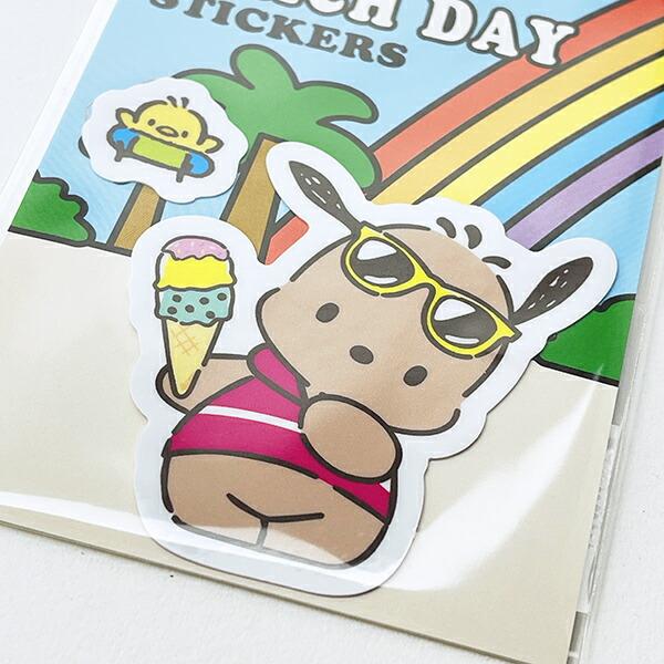 サンリオ 日焼け ポチャッコ ステッカー 文具 日本製 Sanrio 商品画像2：キャラグッズPERFECT WORLD TOKYO