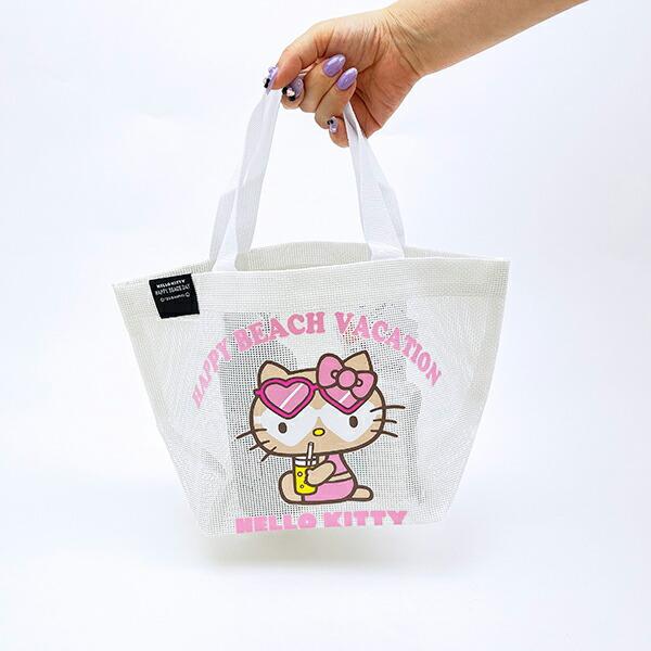 サンリオ 日焼け キティ メッシュバッグ ホワイト Sanrio 商品画像5：キャラグッズPERFECT WORLD TOKYO