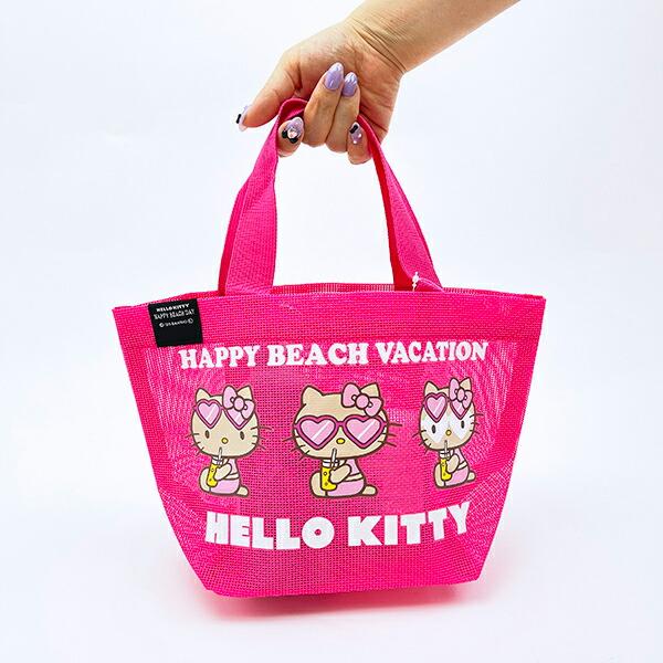 サンリオ 日焼け キティ メッシュバッグ ピンク Sanrio 商品画像5：キャラグッズPERFECT WORLD TOKYO