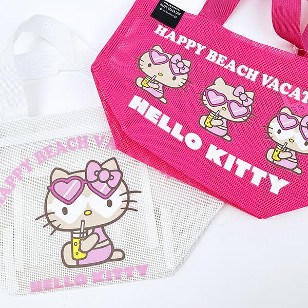 サンリオ 日焼け キティ メッシュバッグ ピンク Sanrio 商品画像6：キャラグッズPERFECT WORLD TOKYO