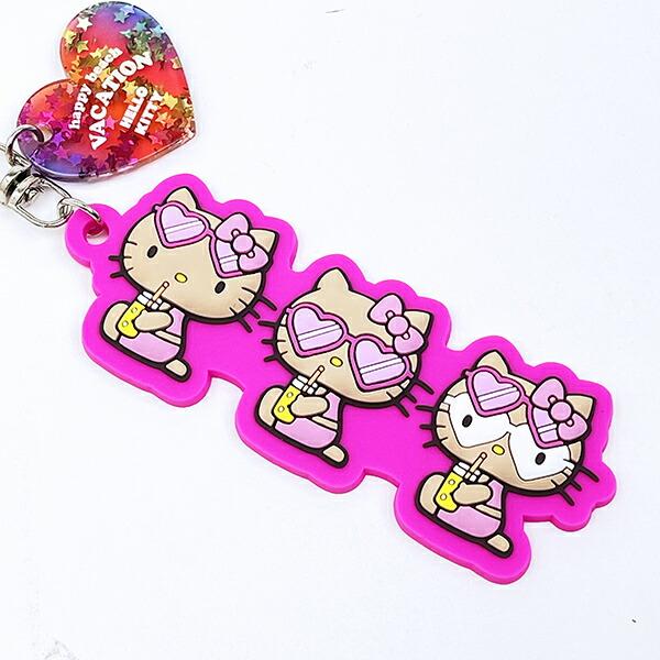 サンリオ 日焼け キティ キーリング ピンク キーホルダー Sanrio 商品画像2：キャラグッズPERFECT WORLD TOKYO