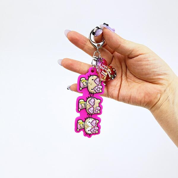 サンリオ 日焼け キティ キーリング ピンク キーホルダー Sanrio 商品画像3：キャラグッズPERFECT WORLD TOKYO