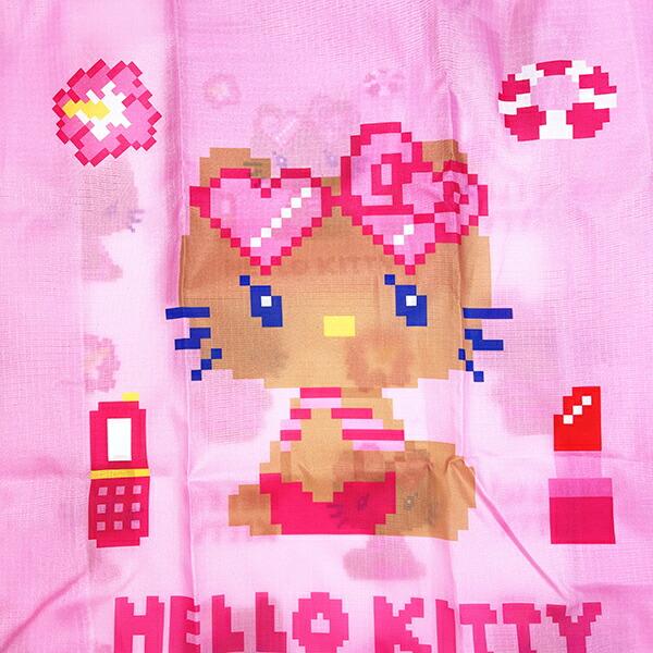 サンリオ 日焼けキティ エコバッグ(M) ドット ピンク Sanrio 商品画像2：キャラグッズPERFECT WORLD TOKYO