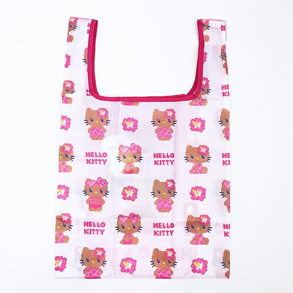 サンリオ 日焼けキティ エコバッグ(M) ドット ピンク Sanrio 商品画像3：キャラグッズPERFECT WORLD TOKYO
