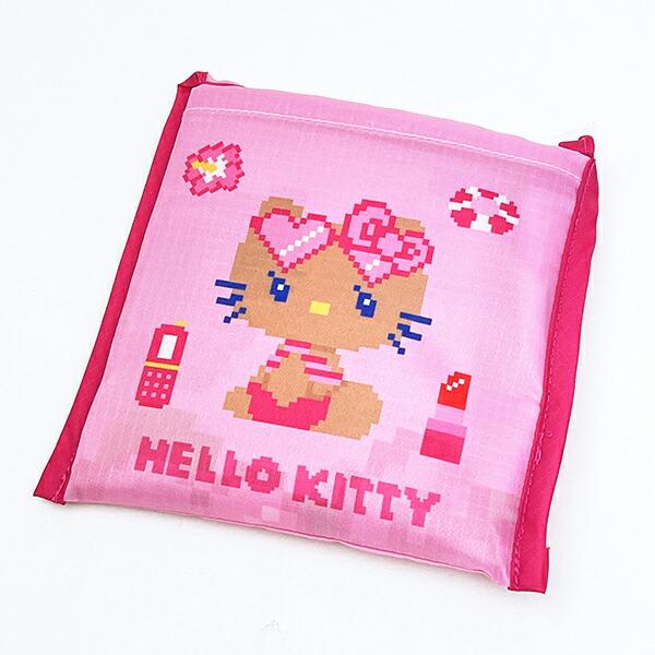サンリオ 日焼けキティ エコバッグ(M) ドット ピンク Sanrio 商品画像5：キャラグッズPERFECT WORLD TOKYO