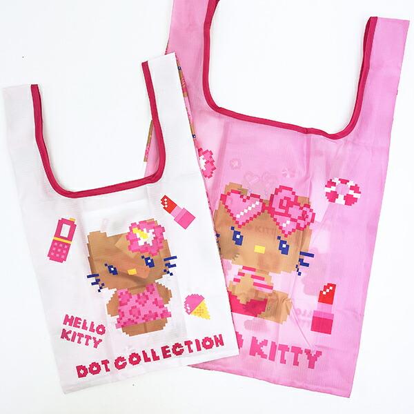 サンリオ 日焼けキティ エコバッグ(M) ドット ピンク Sanrio 商品画像6：キャラグッズPERFECT WORLD TOKYO