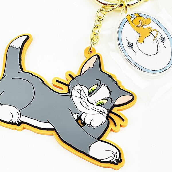 トムとジェリー レトロアート ラバーチャーム オレンジ キーホルダー トムジェリ 商品画像2：キャラグッズPERFECT WORLD TOKYO
