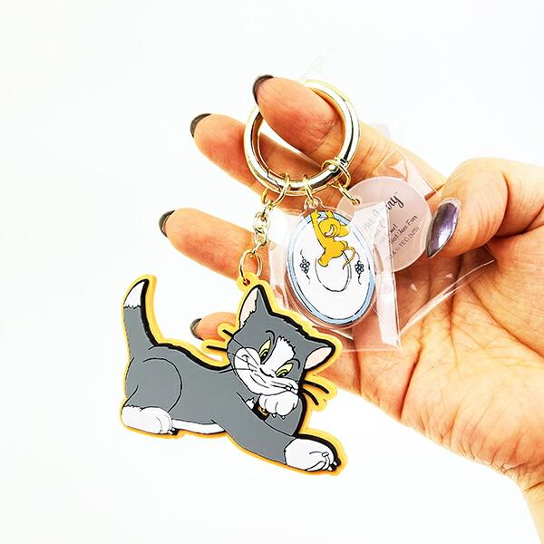 トムとジェリー レトロアート ラバーチャーム オレンジ キーホルダー トムジェリ 商品画像4：キャラグッズPERFECT WORLD TOKYO