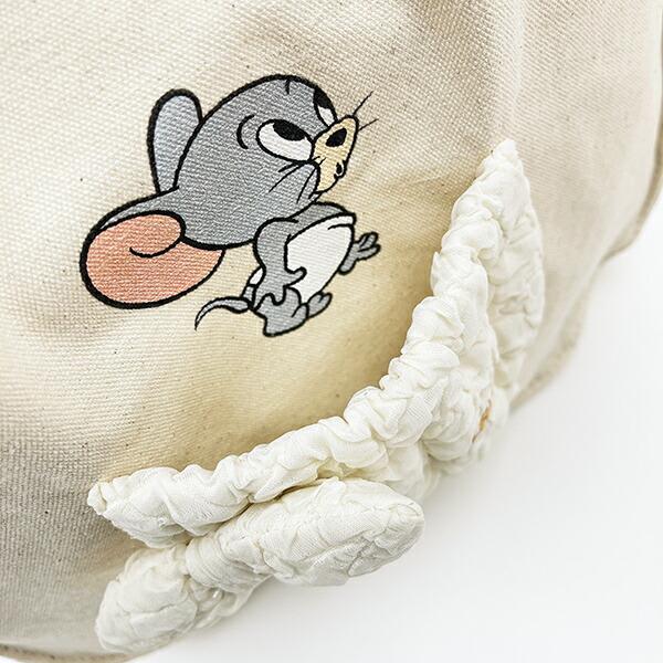 トムとジェリー タフィー おむつキャンバストートバッグ ホワイト トムジェリ 商品画像3：キャラグッズPERFECT WORLD TOKYO