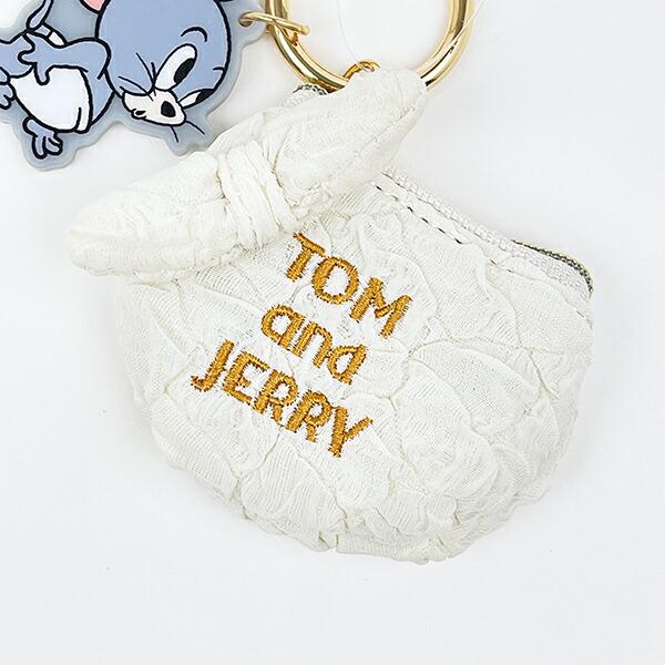 トムとジェリー タフィー おむつミニポーチチャーム ホワイト キーホルダー トムジェリ 商品画像2：キャラグッズPERFECT WORLD TOKYO