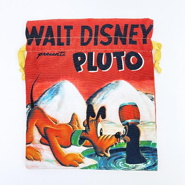 ディズニー プルート ポスターアート巾着 レッド ACCOMMODE  アコモデ Disney