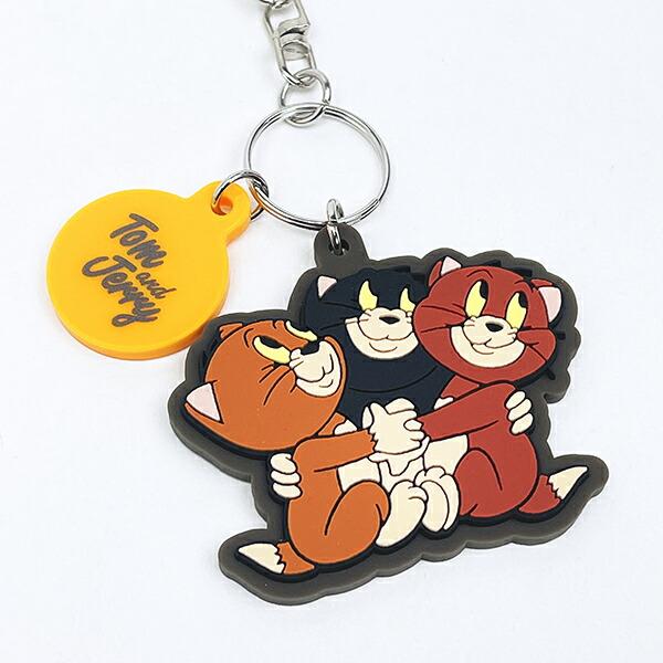 トムとジェリー (3匹の子猫) 配色ラバーチャーム キーホルダー トムジェリ 商品画像2：キャラグッズPERFECT WORLD TOKYO