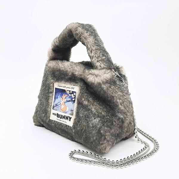 ディズニー ミスバニー ラベルファーショルダーバッグ グレー バンビ ACCOMMODE アコモデ Disney 商品画像3：キャラグッズPERFECT WORLD TOKYO