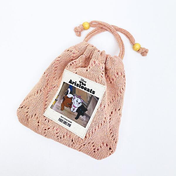 ディズニー マリー ハートニット巾着ポーチ ピンク ACCOMMODE アコモデ Disney 商品画像6：キャラグッズPERFECT WORLD TOKYO